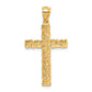 14k Yellow Gold 14K Nugget Cross Pendant