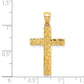 14k Yellow Gold 14K Nugget Cross Pendant