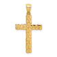 14k Yellow Gold 14K Nugget Cross Pendant