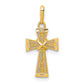 14k Yellow Gold 14K D/C Cross Pendant