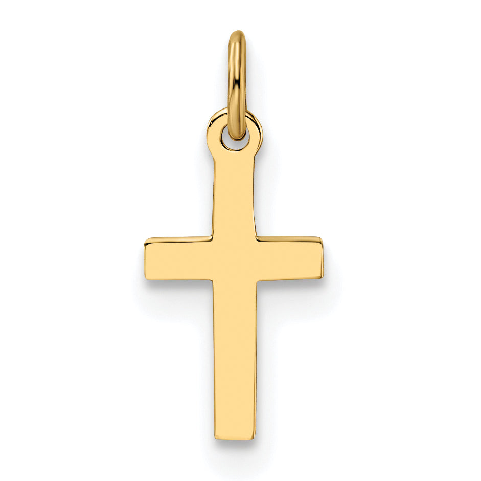 14k Yellow Gold 14k Polished Solid Cross Pendant