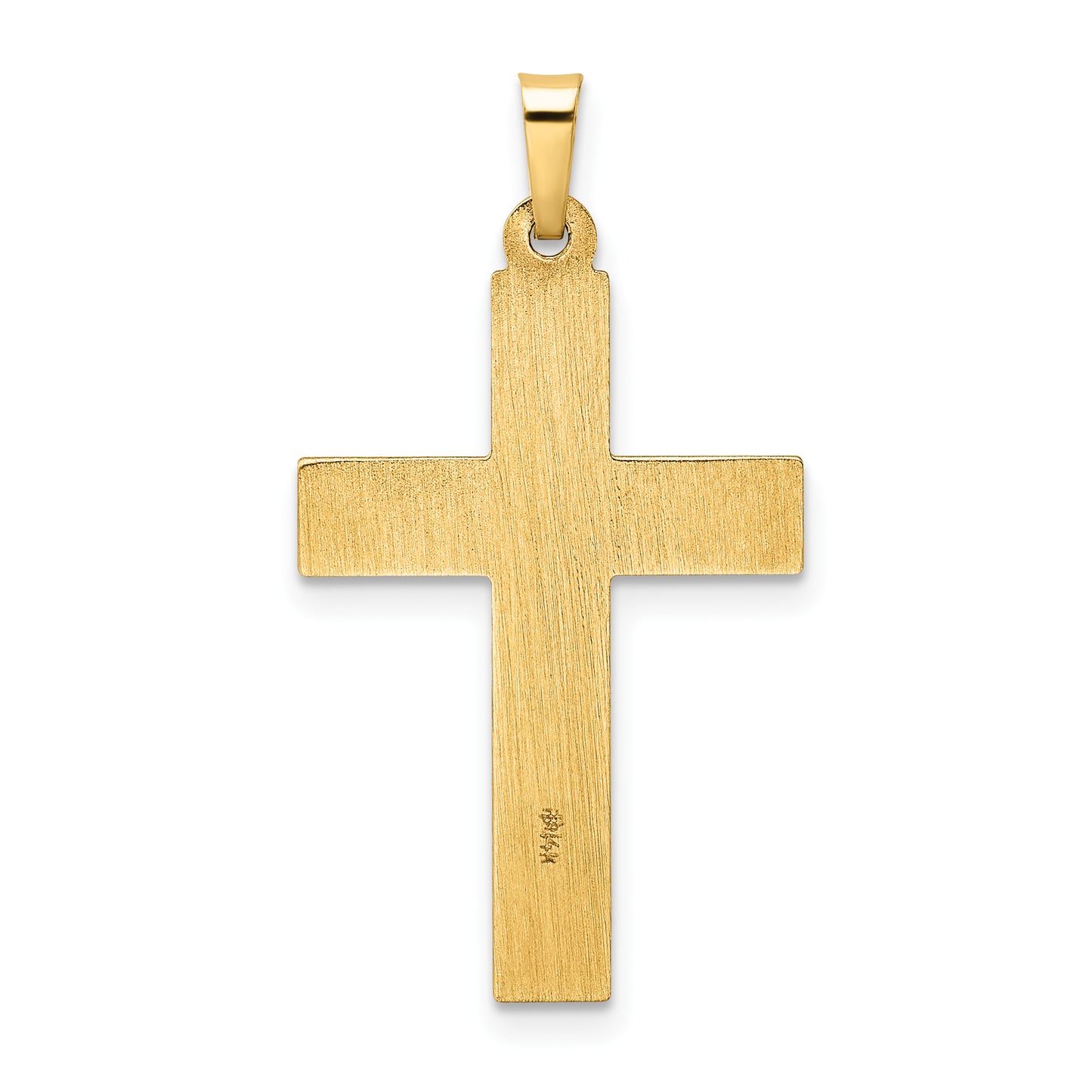 14k Yellow Gold 14k Polished and Twisted Hollow Cross Pendant