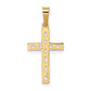 14k Yellow Gold 14k Polished Solid Cross Pendant