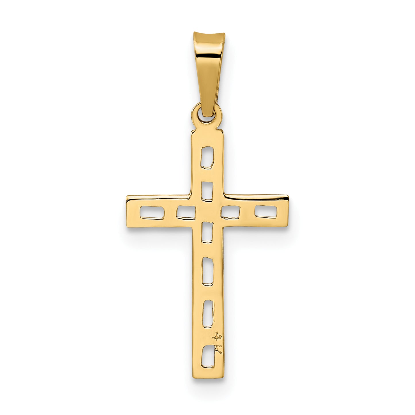 14k Yellow Gold 14k Polished Solid Cross Pendant