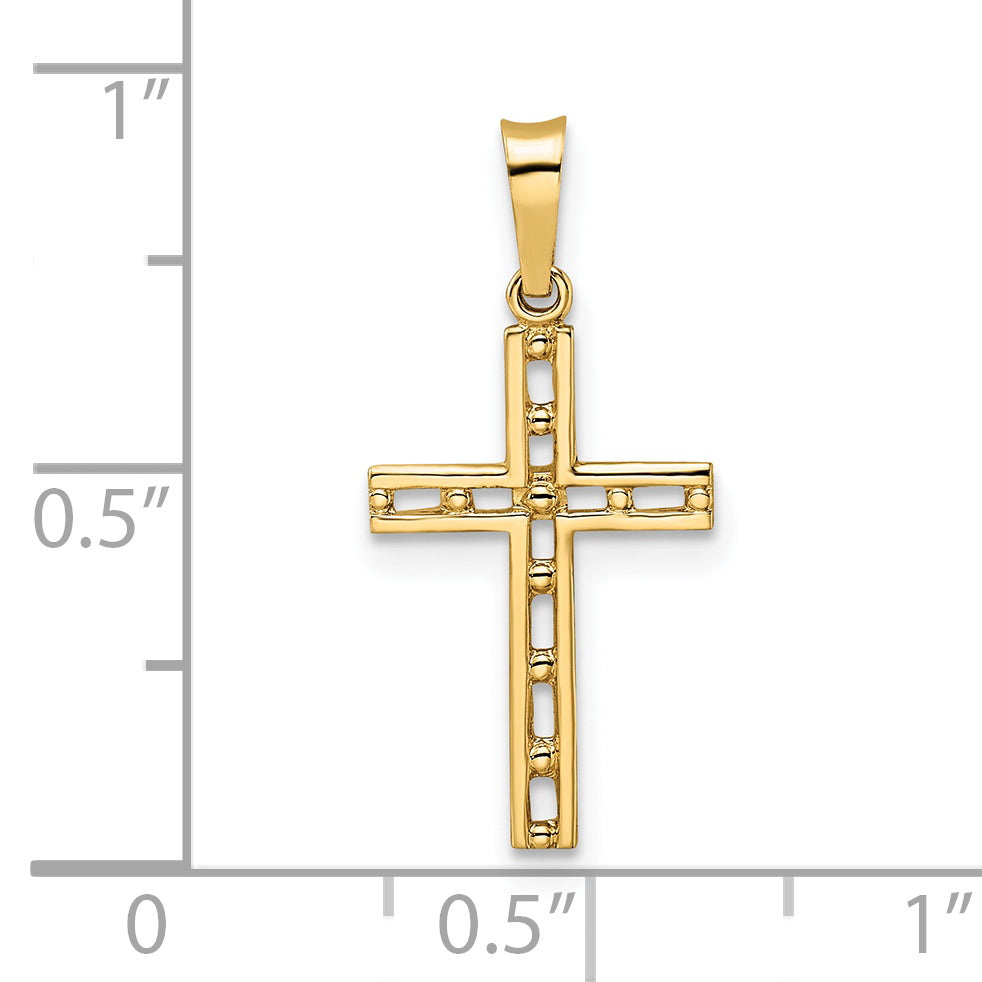 14k Yellow Gold 14k Polished Solid Cross Pendant