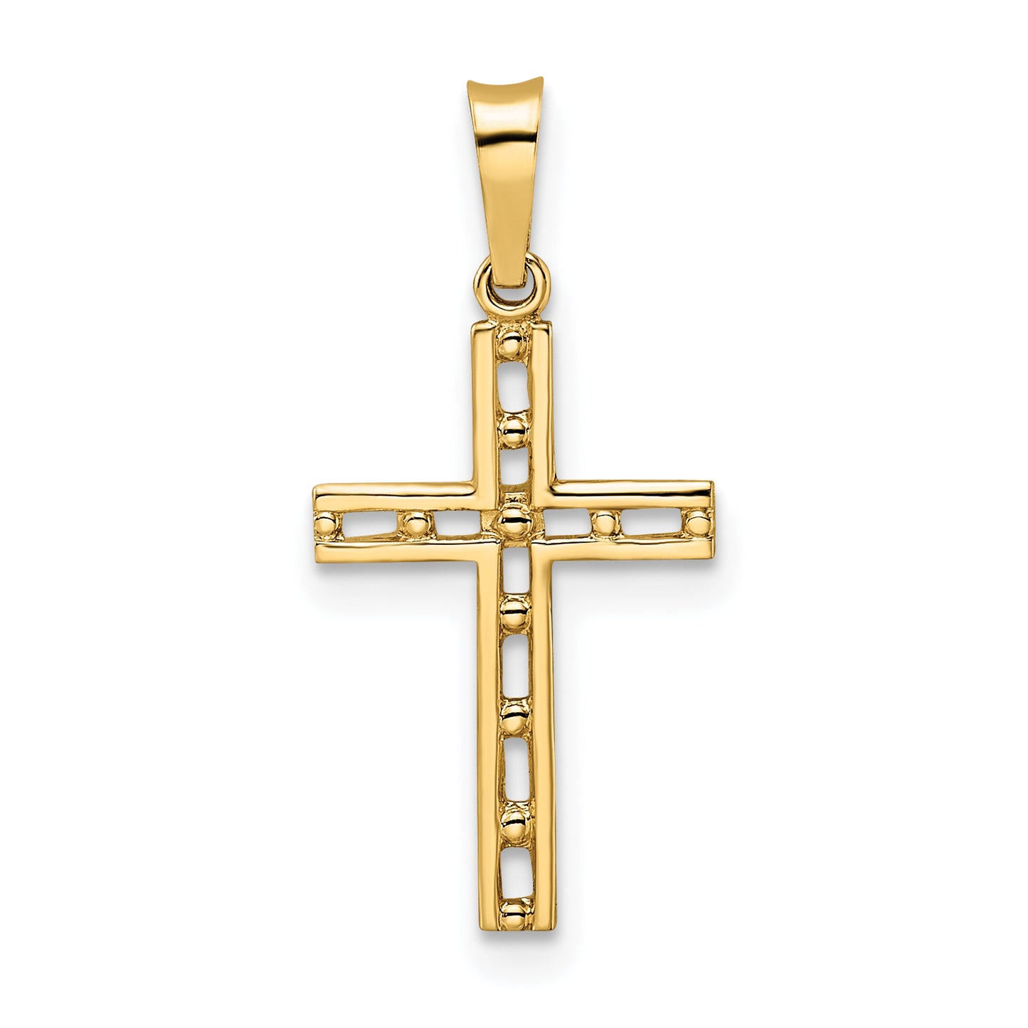 14k Yellow Gold 14k Polished Solid Cross Pendant