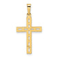 14k Yellow Gold 14k Polished Solid Cross Pendant