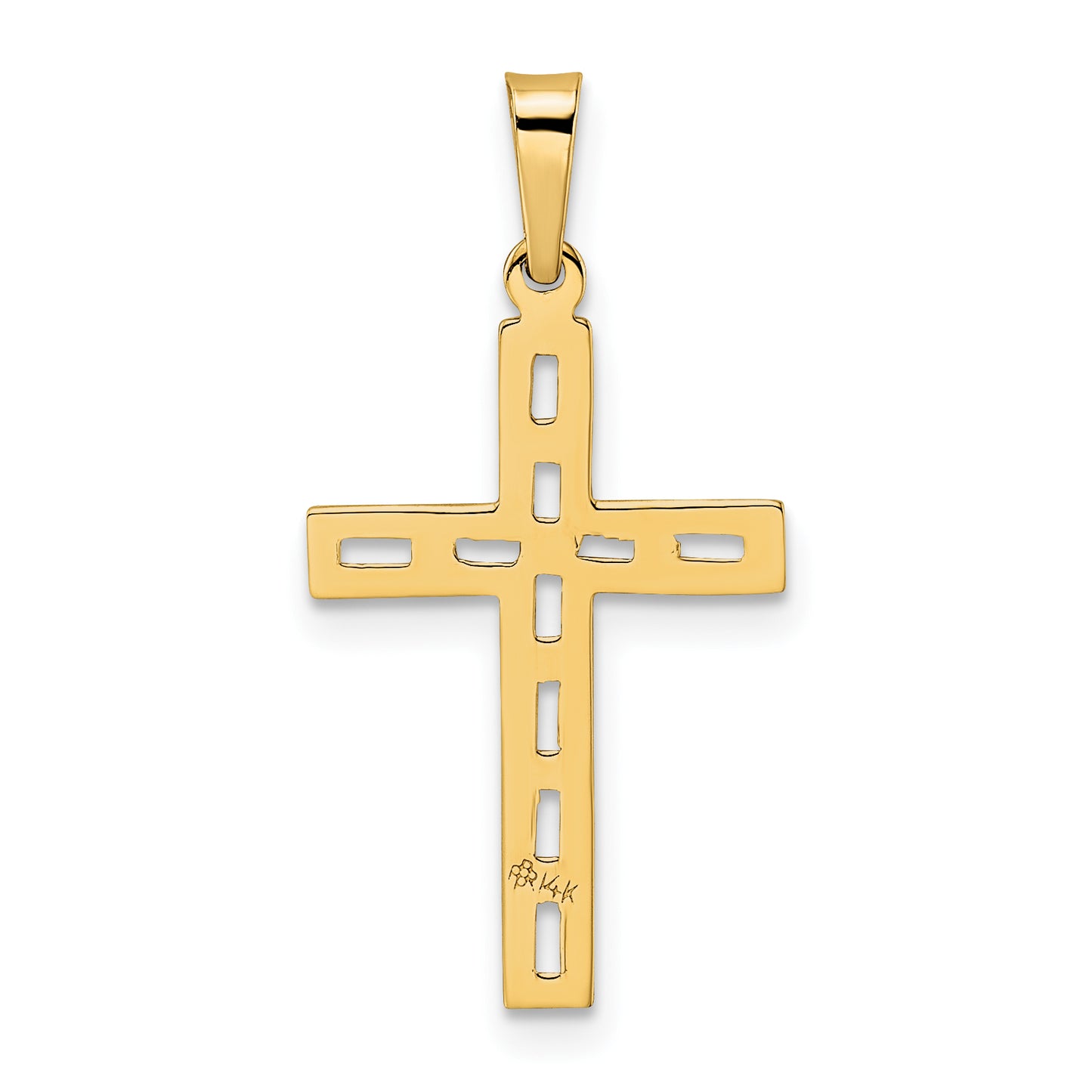 14k Yellow Gold 14k Polished Solid Cross Pendant