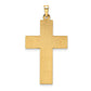 14k Two-tone 14k Two-tone Polished Hollow Woven Double Cross Pendant