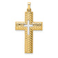 14k Two-tone 14k Two-tone Polished Hollow Woven Double Cross Pendant