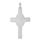 14k White Gold 14k White Gold Polished and Satin Hollow Cross Pendant