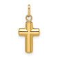 14k Yellow Gold 14k Polished Puffed Cross Pendant