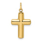 14k Yellow Gold 14k Polished Puffed Cross Pendant