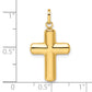 14k Yellow Gold 14k Polished Puffed Cross Pendant