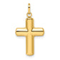 14k Yellow Gold 14k Polished Puffed Cross Pendant