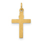 14k Yellow Gold 14k Polished Solid Heart Cross Pendant