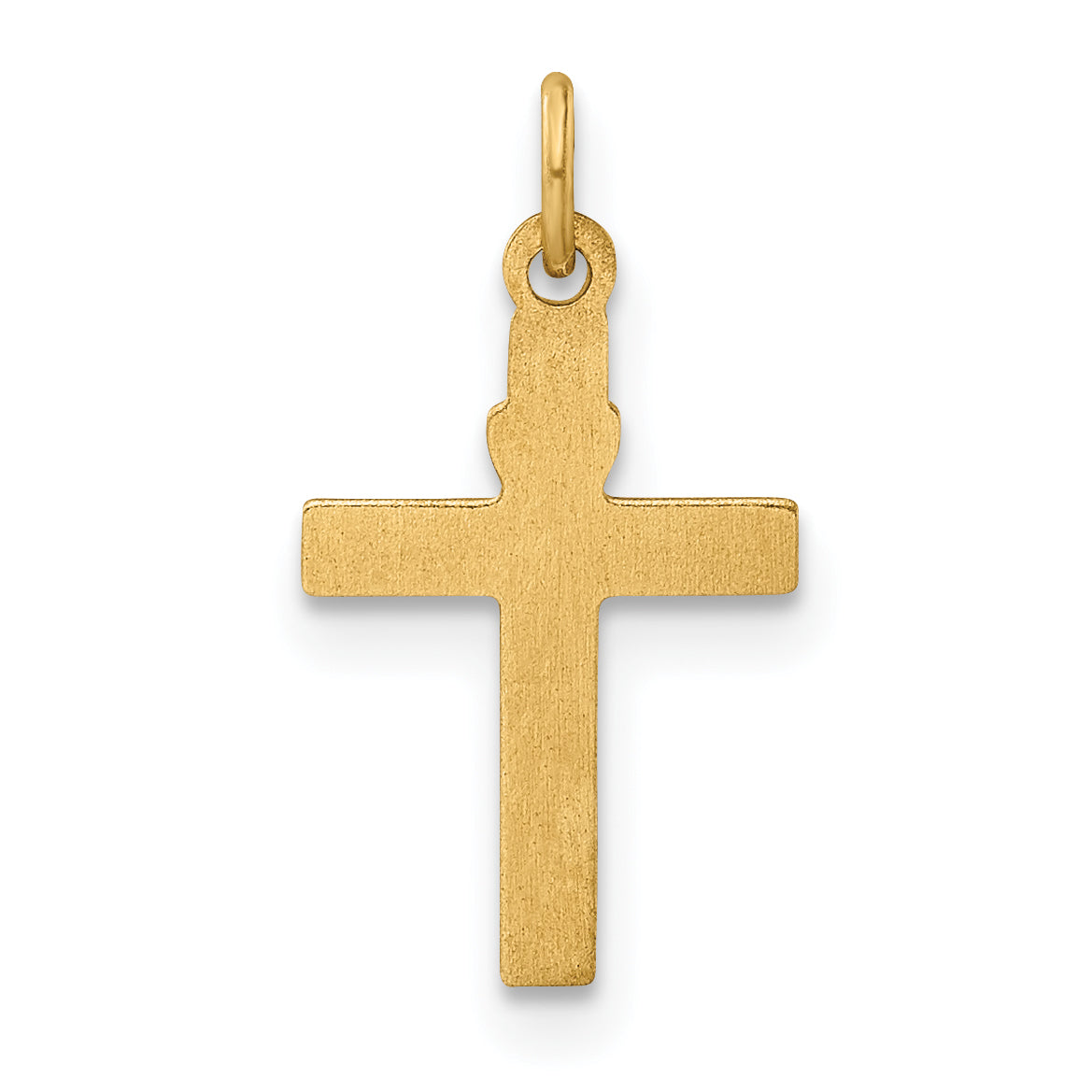 14k Yellow Gold 14k Polished Solid Heart Cross Pendant