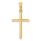 14k Yellow Gold 14K Polished Cross Pendant