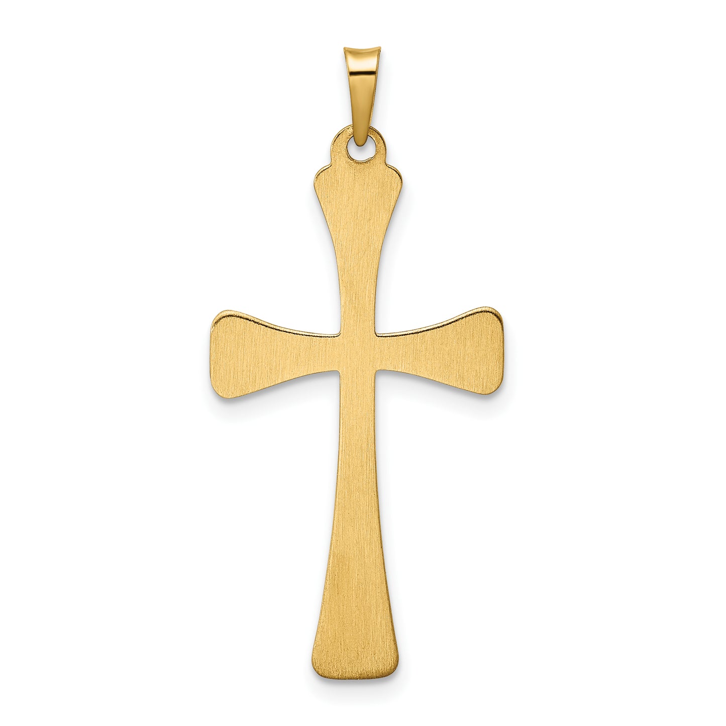 14k Yellow Gold 14k Polished Hollow Cross Pendant