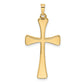 14k Yellow Gold 14k Polished Hollow Cross Pendant