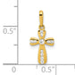 14k Yellow Gold 14K Polished CZ Cross Pendant