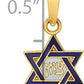 14k Yellow Gold 14k Polished and Enameled Solid Star of David Pendant