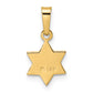 14k Yellow Gold 14k Polished & Textured Solid Star of David Pendant