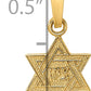 14k Yellow Gold 14k Polished & Textured Solid Star of David Pendant