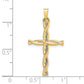 14k Yellow Gold 14k Polished Hollow Twisted Cross Pendant