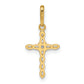 14k Yellow Gold 14k CZ Cross Pendant