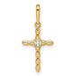 14k Yellow Gold 14k CZ Cross Pendant