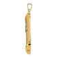 14k Two-tone 14k Two-tone Hollow Mezuzah and Star Pendant