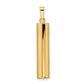 14k Yellow Gold 14k Polished Hollow Mezuzah w/Star of David Pendant