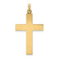 14k Two-tone 14k Two-tone Polished Hollow Rosary Cross Pendant