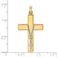 14k Two-tone 14k Two-tone Polished Hollow Rosary Cross Pendant