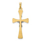 14k Two-tone 14k Two-tone Polished Hollow INRI Crucifix Cross Pendant