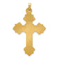 14k Yellow Gold 14k Hollow Cross Pendant