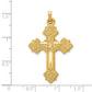 14k Yellow Gold 14k Hollow Cross Pendant