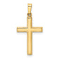 14k Yellow Gold 14k Diamond-cut Hollow Cross Pendant