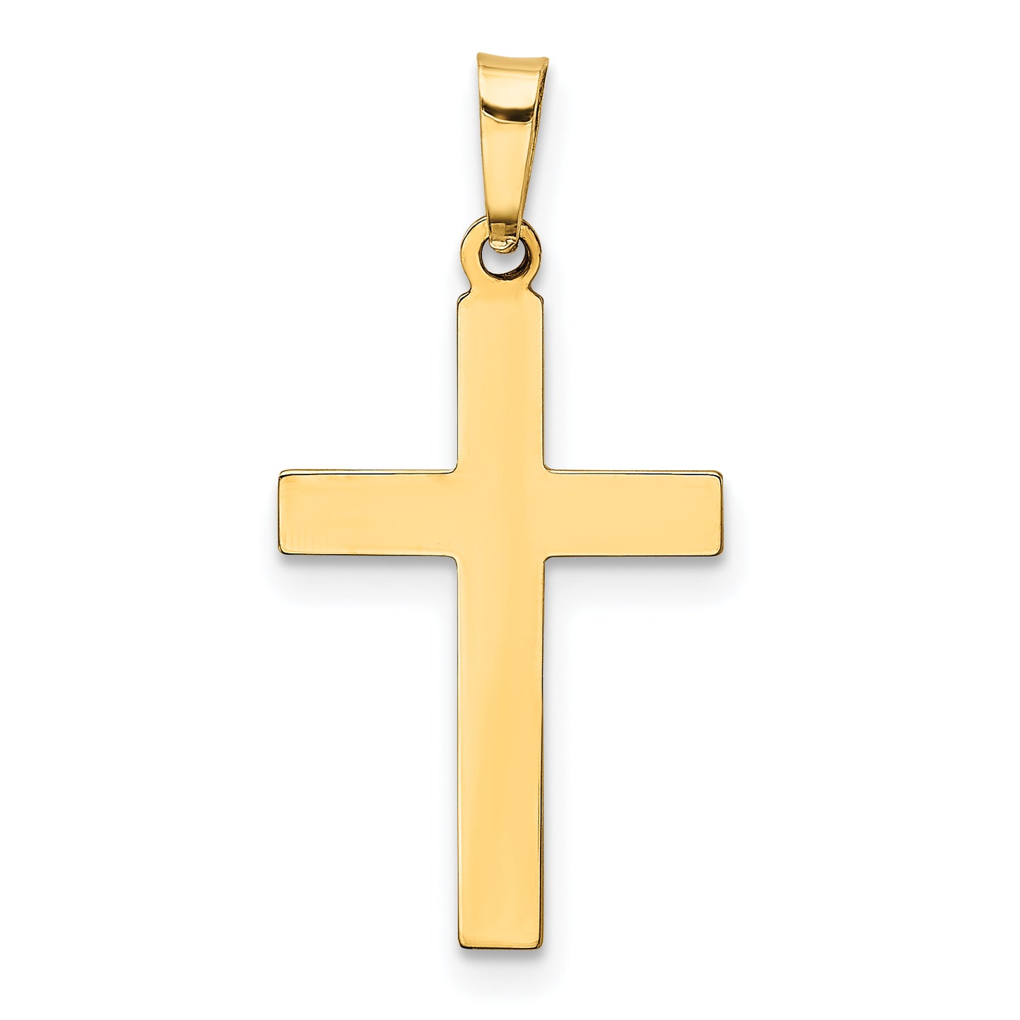 14k Yellow Gold 14k Hollow Cross Pendant