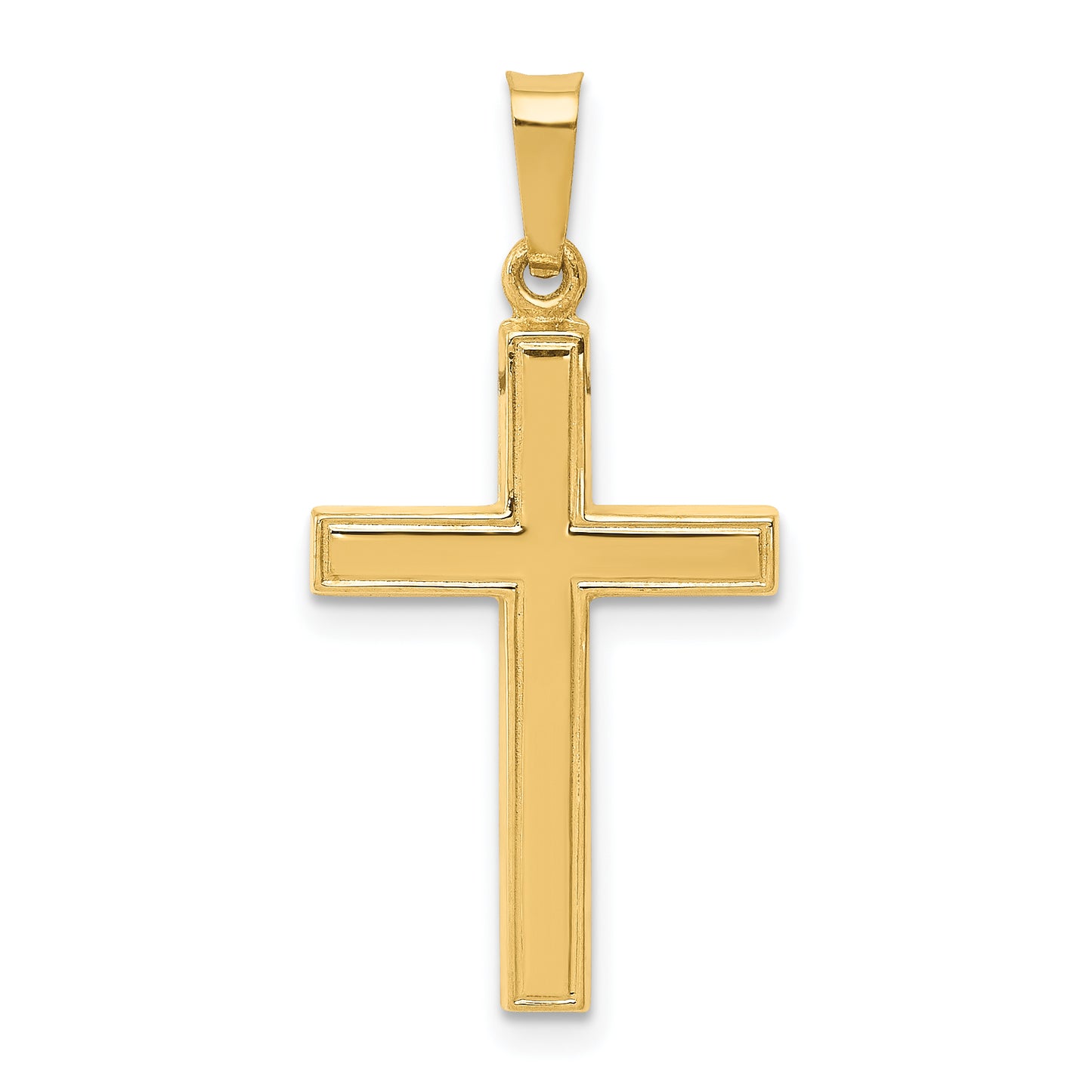 14k Yellow Gold 14k Hollow Cross Pendant