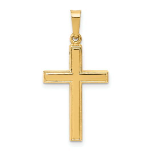 14k Yellow Gold 14k Hollow Cross Pendant