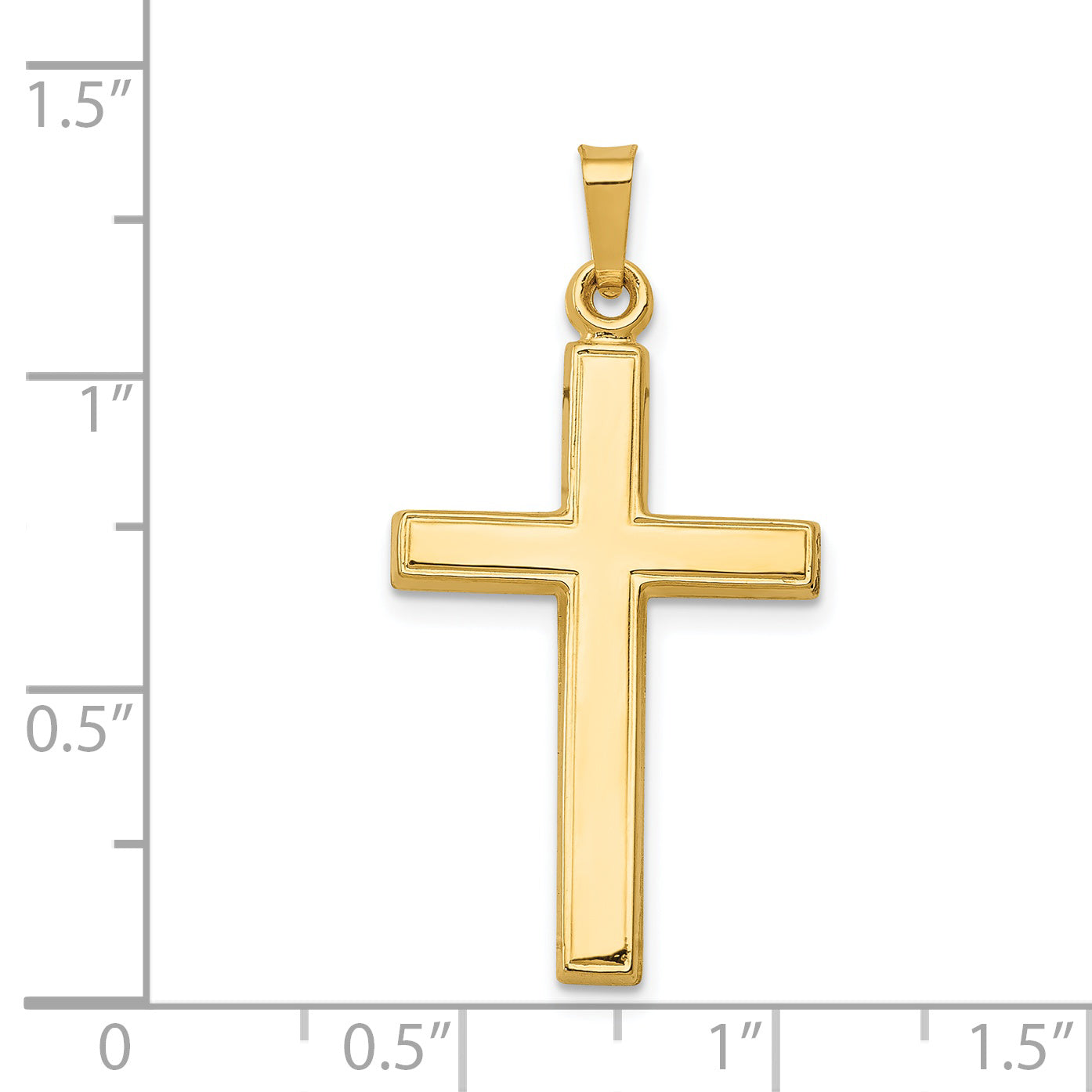 14k Yellow Gold 14k Hollow Cross Pendant