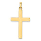 14k Yellow Gold 14k Hollow Cross Pendant