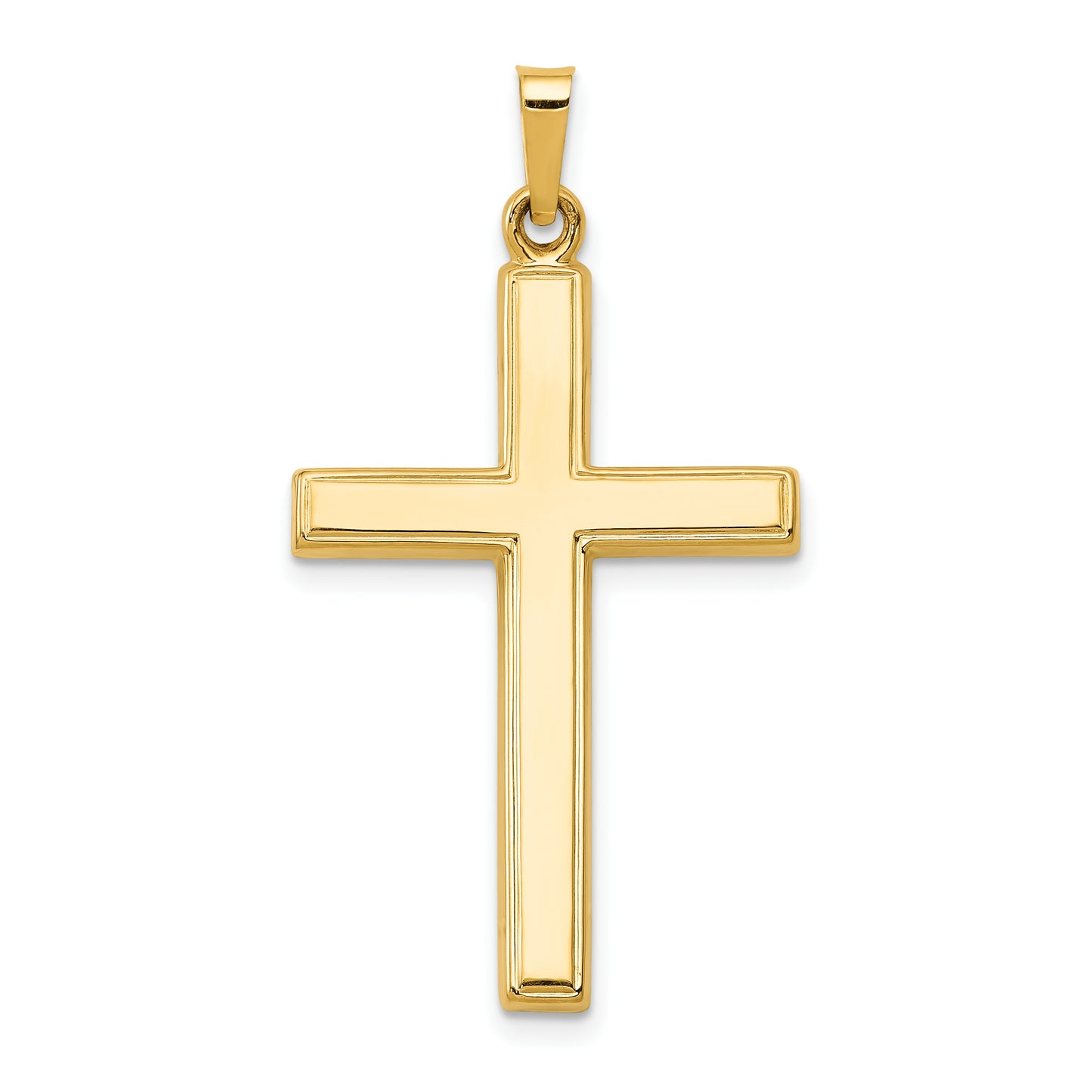 14k Yellow Gold 14k Hollow Cross Pendant