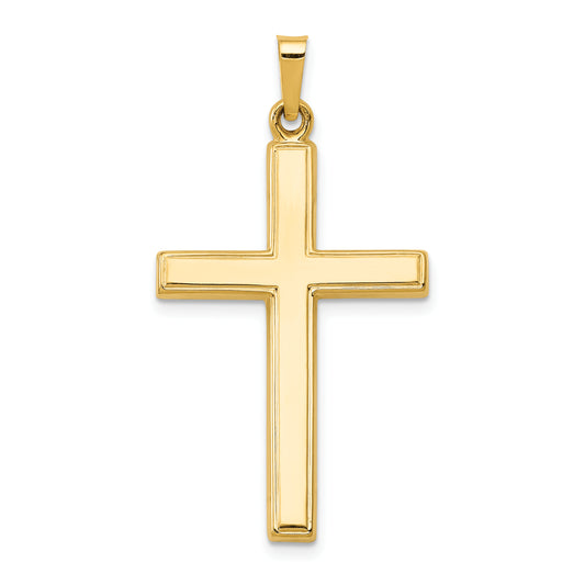 14k Yellow Gold 14k Hollow Cross Pendant