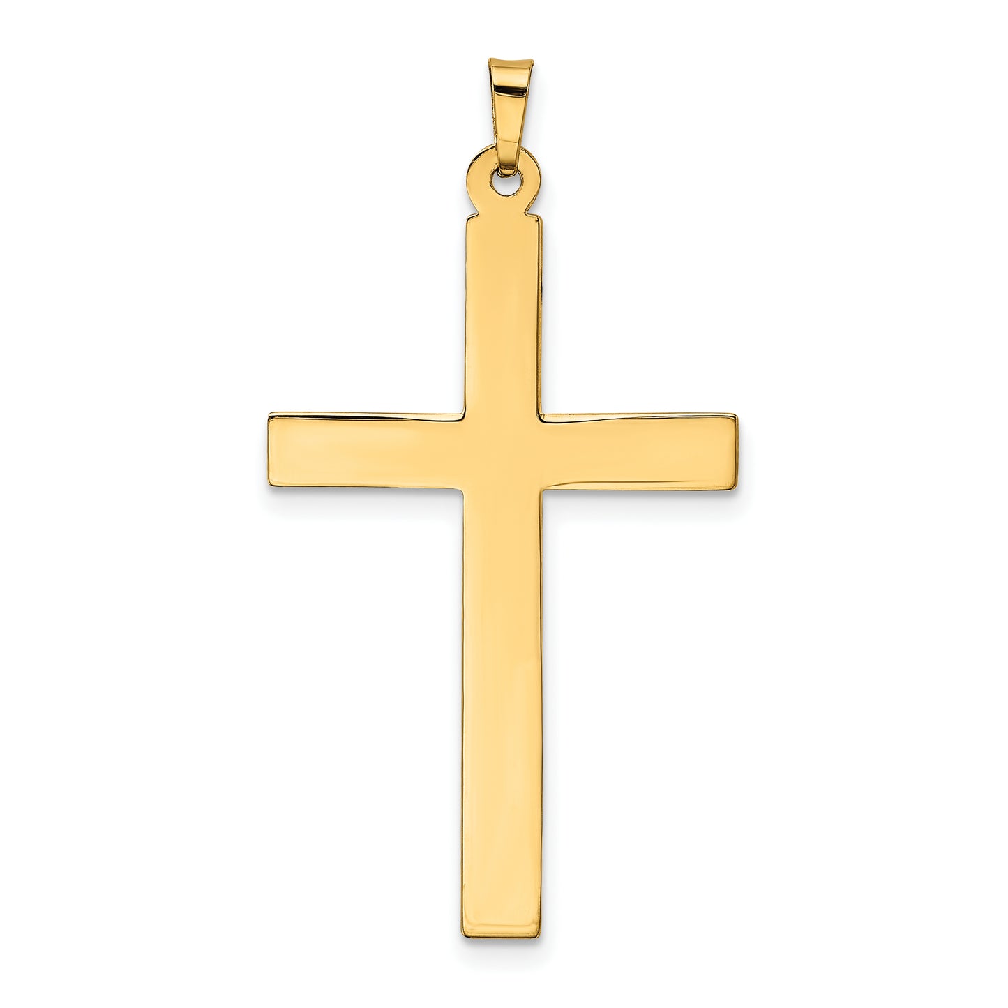 14k Yellow Gold 14k Hollow Cross Pendant