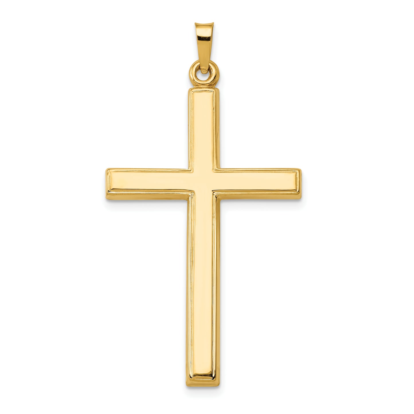 14k Yellow Gold 14k Hollow Cross Pendant