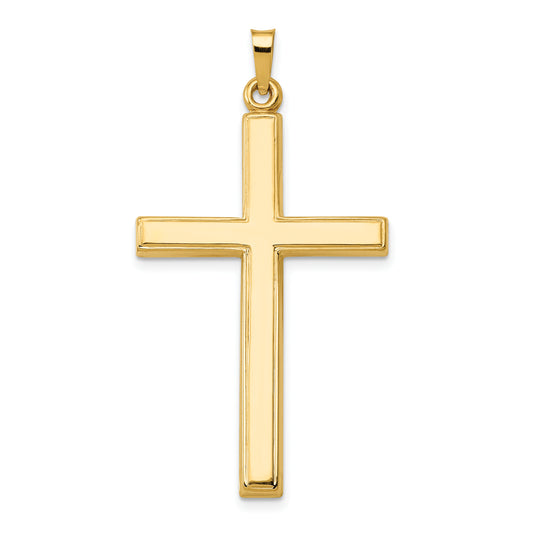 14k Yellow Gold 14k Hollow Cross Pendant