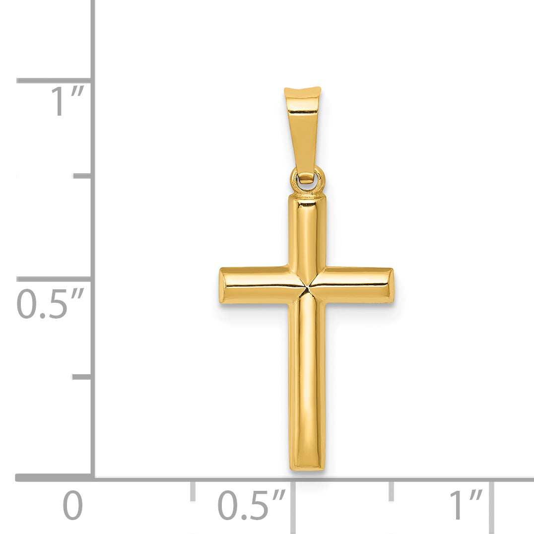 14k Yellow Gold 14k Hollow Cross Pendant